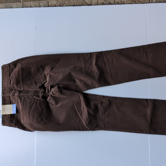 St. John's Bay Women's Soft Finewale Corduroy Pants, Chocolate Chip Brown - Picture 2 of 7